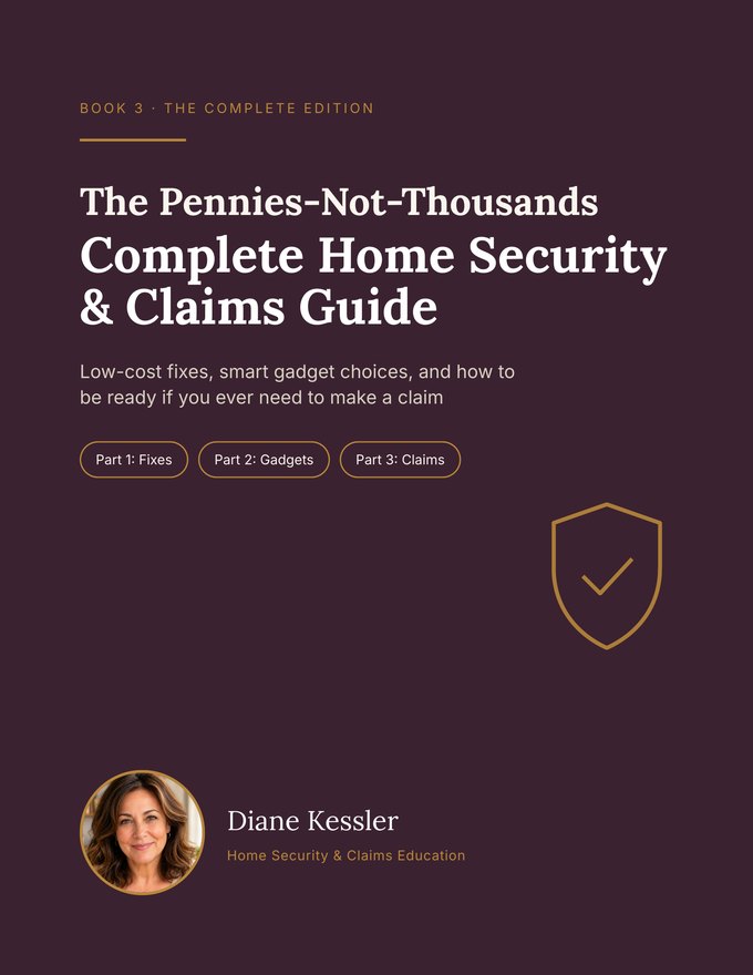 Cover of Book 3, The Pennies-Not-Thousands Complete Home Security & Claims Guide
